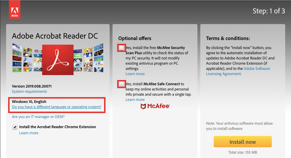 Download Adobe Acrobat Reader DC for Aadhaar Card Download