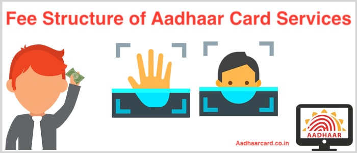 What is the Fee for Aadhaar Card Services | New Fee Structure [Updated]