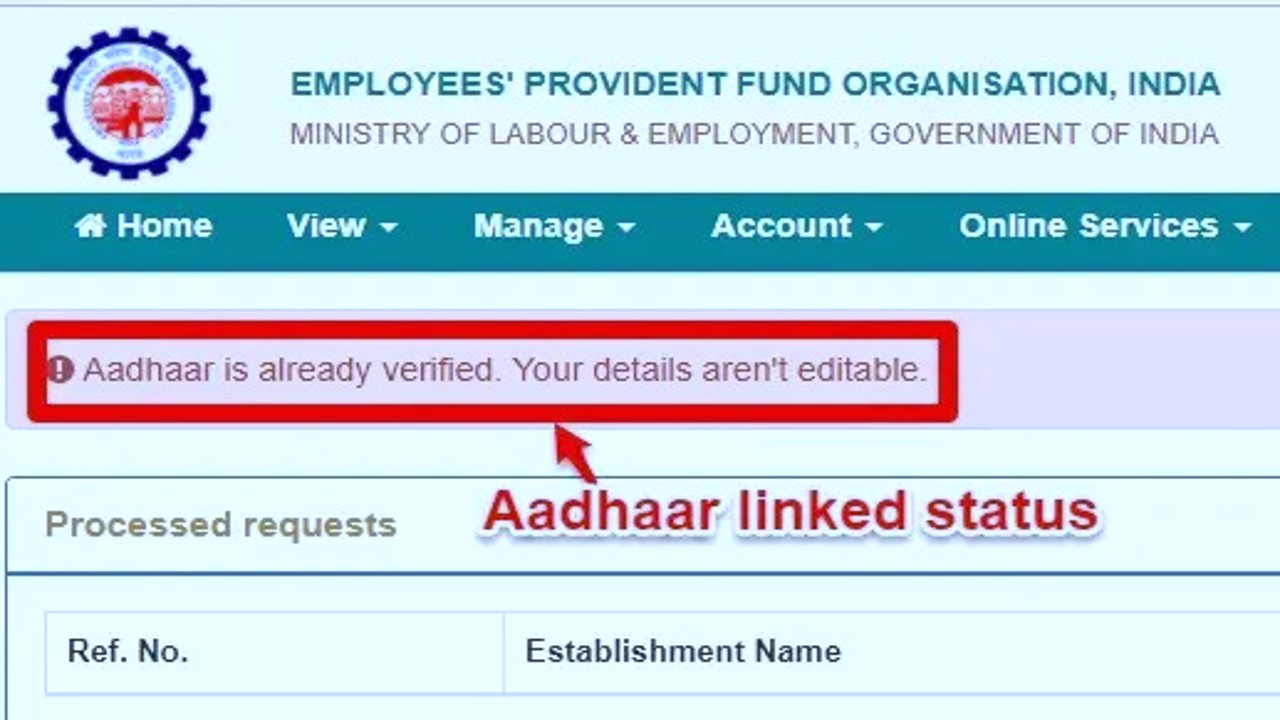 Update Aadhaar Number, Name, DOB, Gender Mismatch In EPF UAN Portal