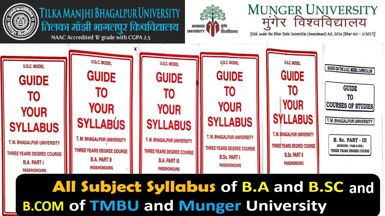 T.M.B.U Tilka Manjhi Bhagalpur University B.A, B.SC, B.COM Latest Syllabus