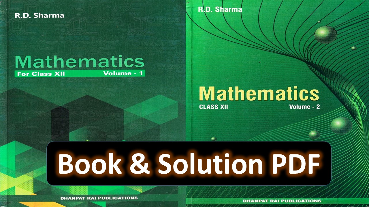RD Sharma Maths Book & Solutions Class 12 PDF Free Download