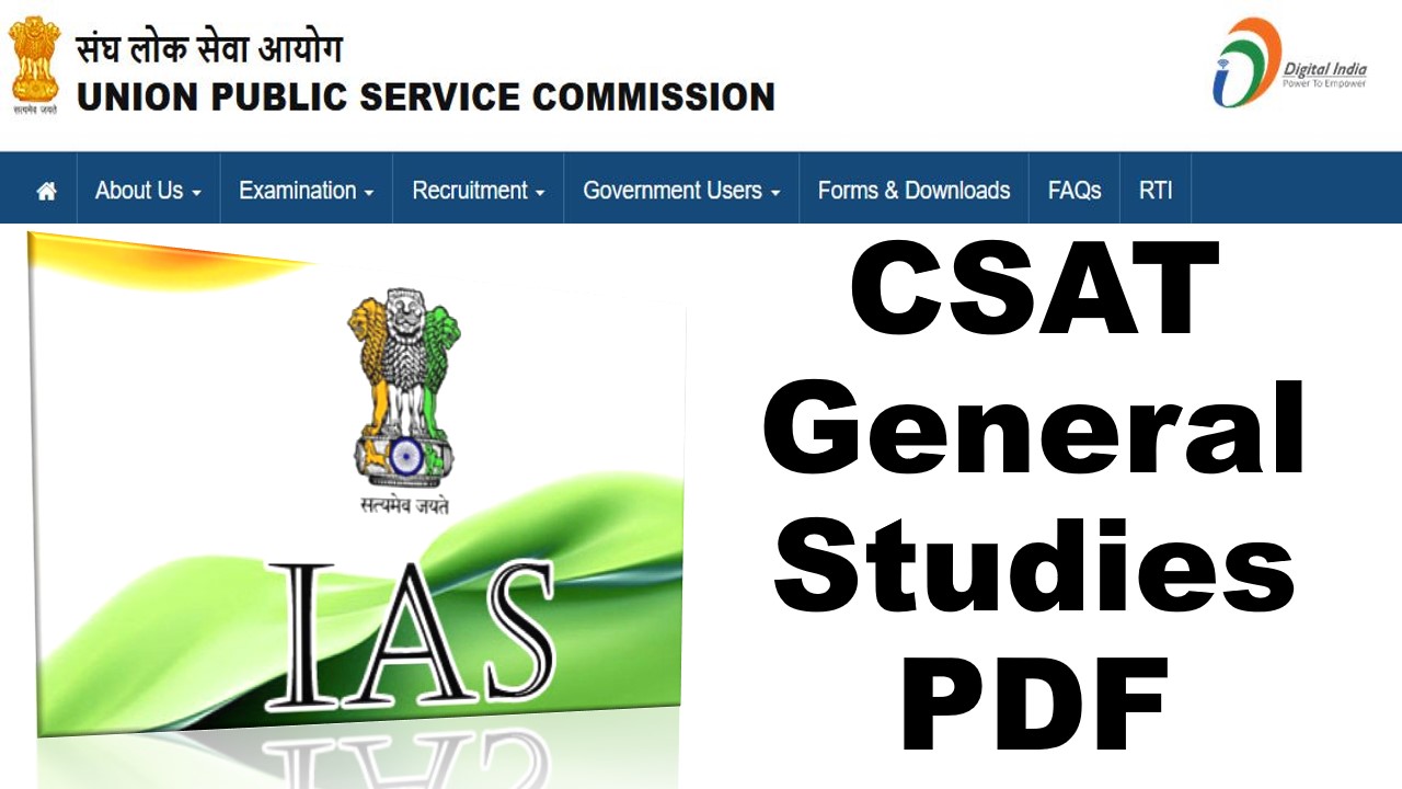 CSAT General Studies IAS Prelims Topic-wise Solved Paper Book PDF Download