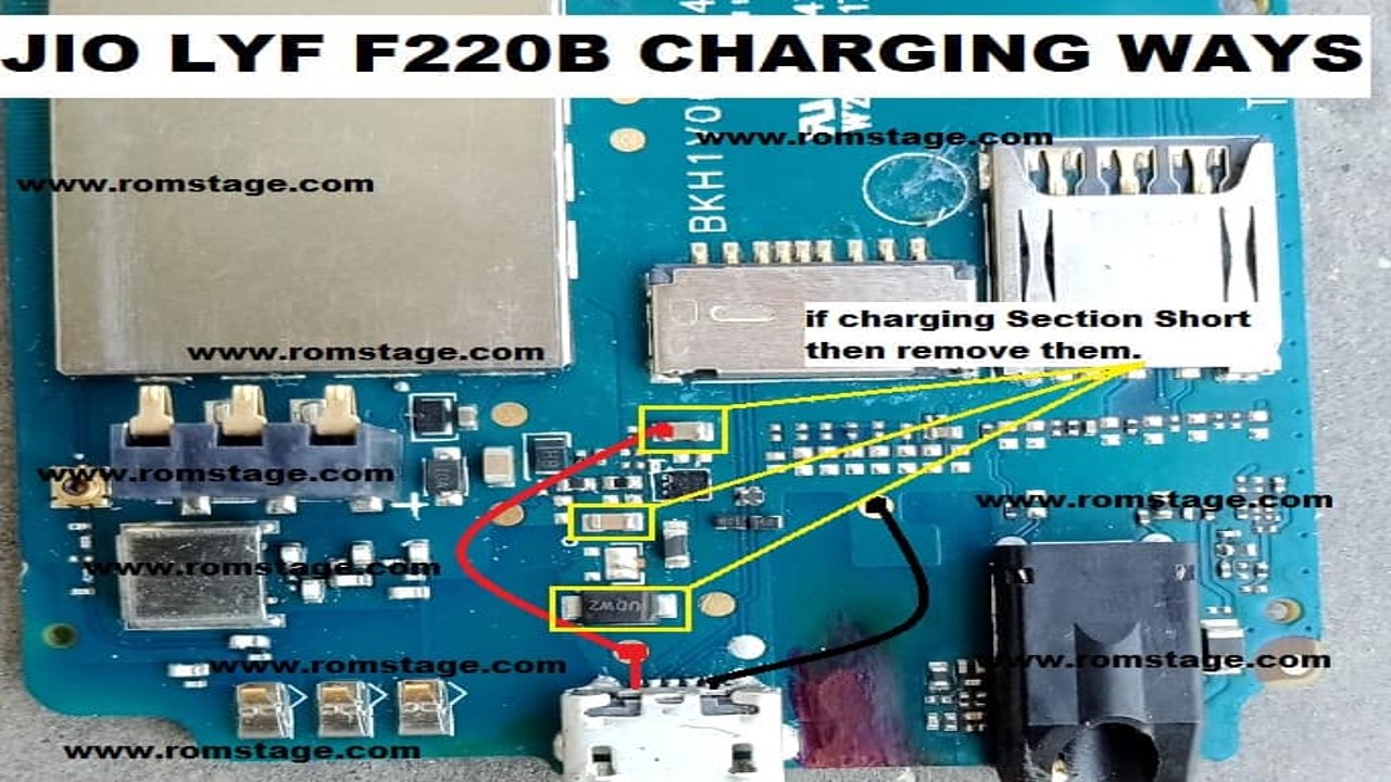 LYF Jio F220B Charging Problem Solution Jumper Ways LYF Jio F220B Charging Jumpers