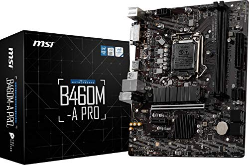MSI B460M-A PRO Intel mATX Gaming Motherboard with 2 RAM Slots