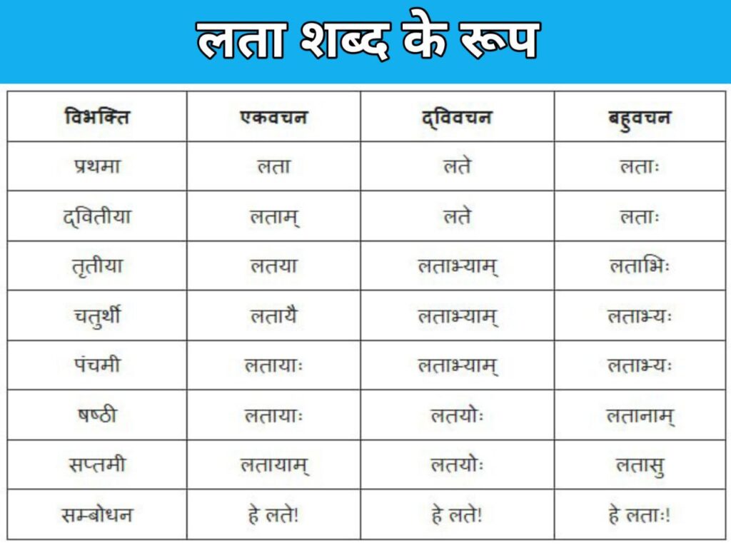  Lata Shabd Roop