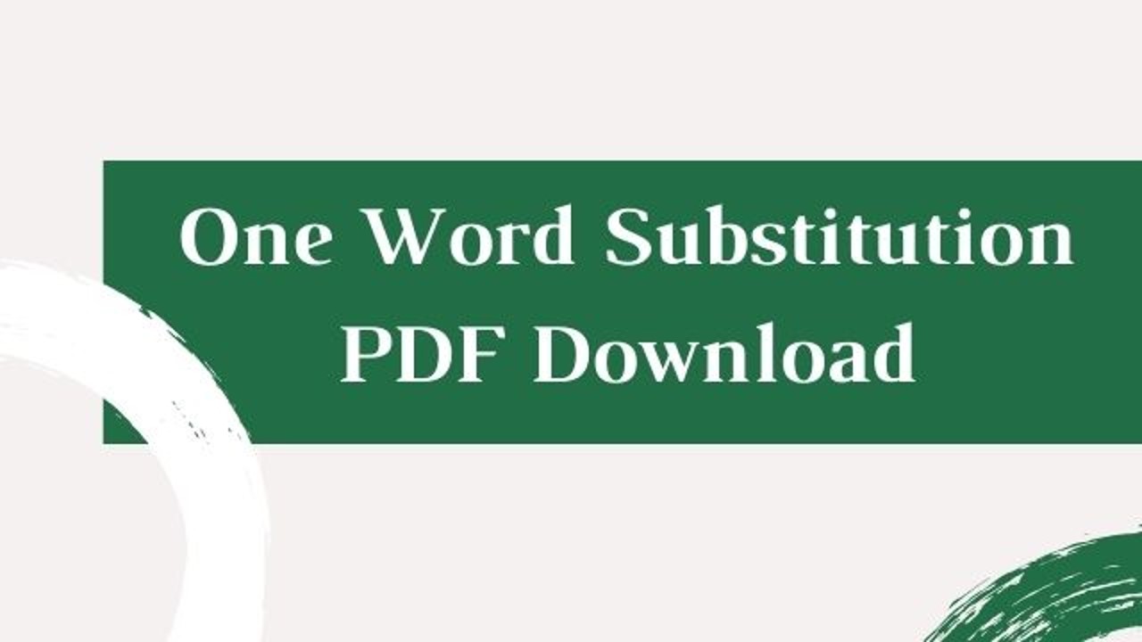 एक शब्द प्रतिस्थापन पीडीएफ मुफ्त डाउनलोड करें
