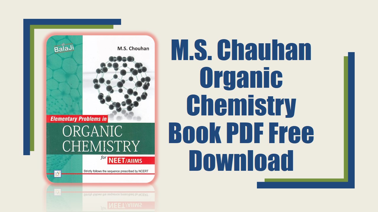 M.S. Chauhan Organic Chemistry Book PDF Free Download