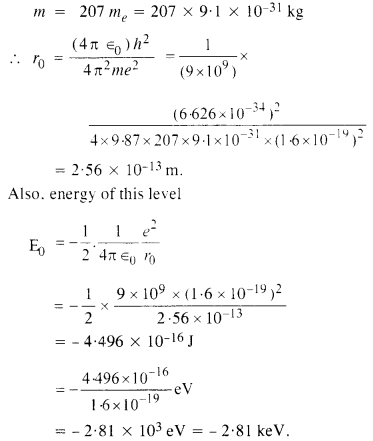 कक्षा 12 भौतिकी अध्याय 12 परमाणु 17 . के लिए एनसीईआरटी समाधान