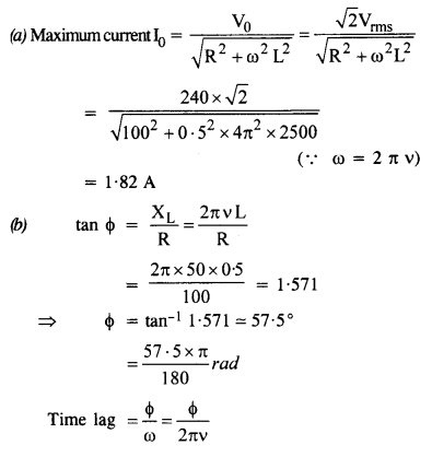 NCERT Solutions for Class 12 Physics Chapter 7 प्रत्यावर्ती धारा 16
