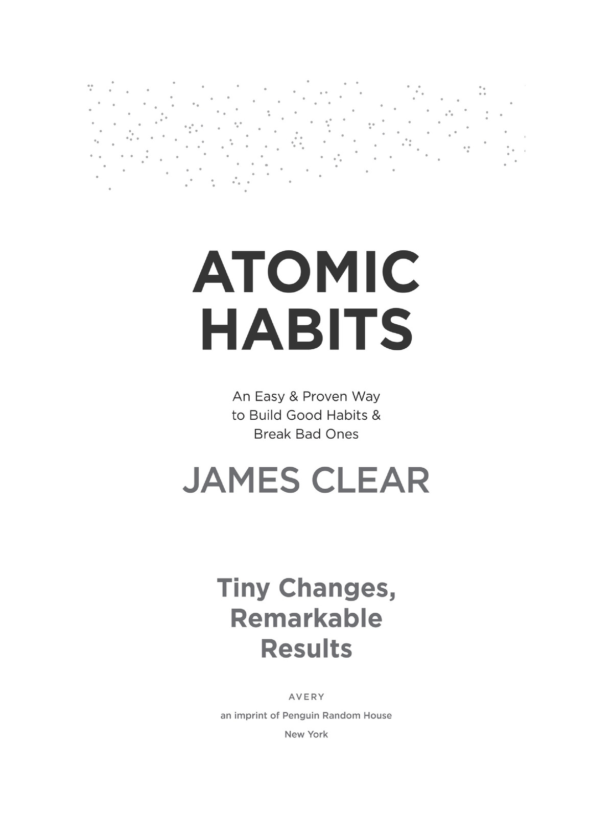 जेम्स क्लियर बुक द्वारा एटॉमिक हैबिट्स pdf