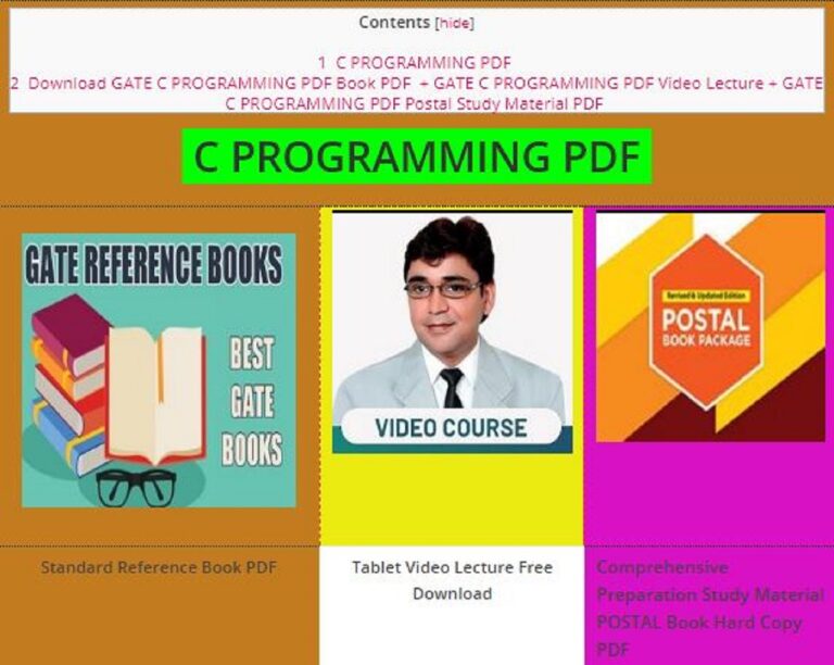 [2026] C PROGRAMMING PDF: E-Book and Classroom Lecture Notes PDF For B ...