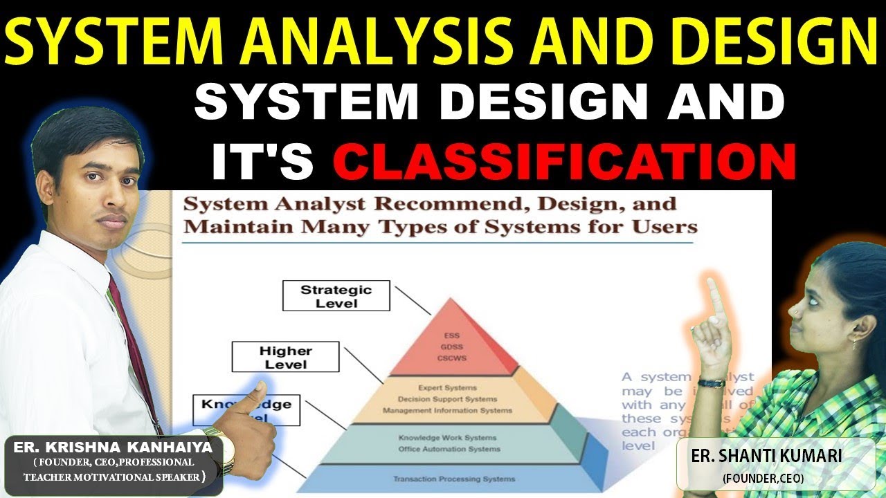 System Analysis and Design: System Design and it’s Classification-System Pyramid 3 level or 4 level Architecture of System