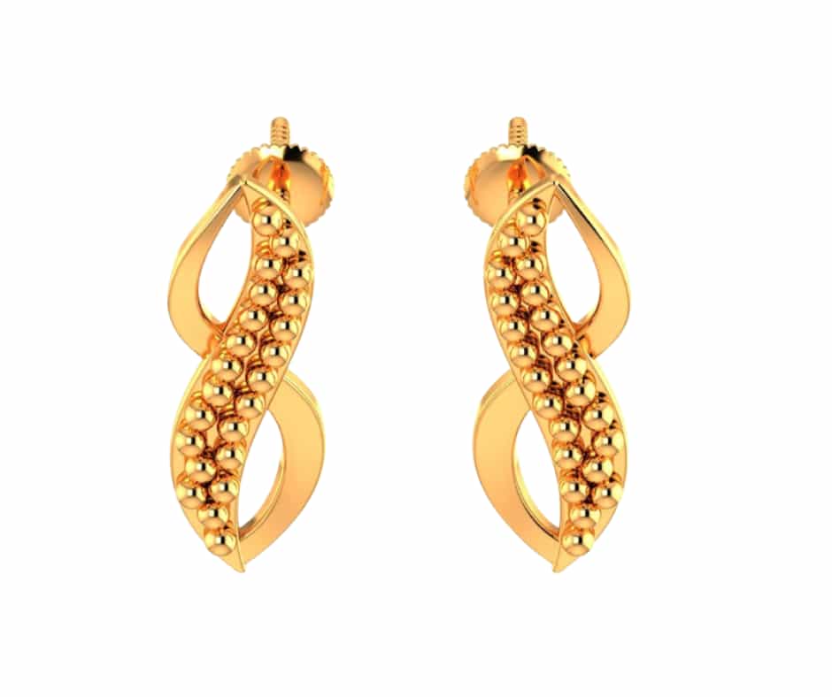 Zeya गोल्डन कान की बाली