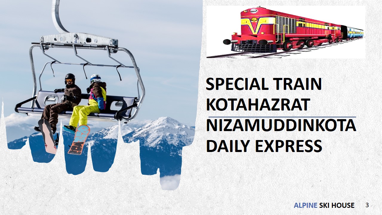 Special Train KOTA-HAZRAT NIZAMUDDIN-KOTA DAILY EXPRESS – Northern Railway